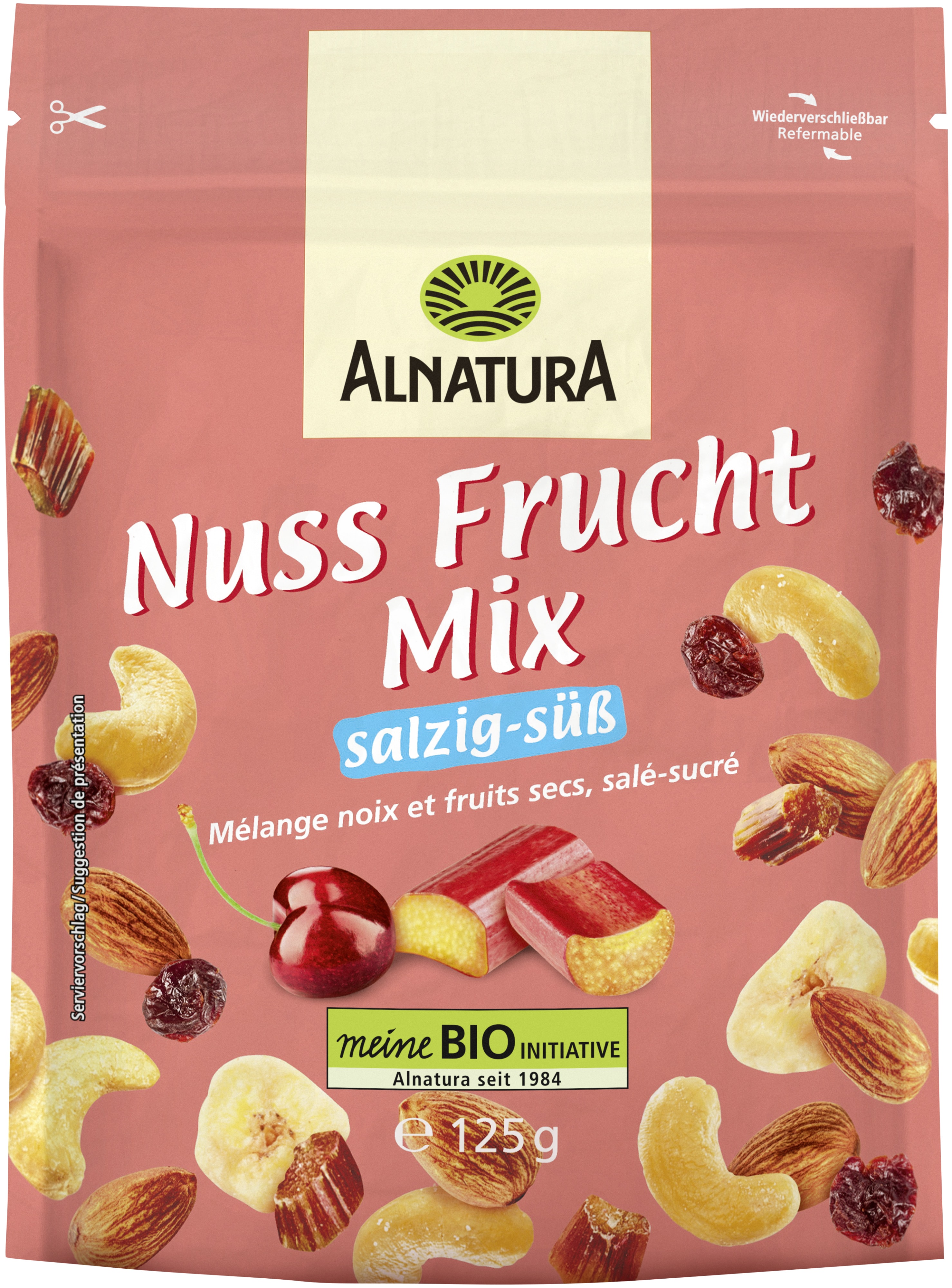 Nuss-Frucht-Mix salzig-süß (125 g) in Bio-Qualität von Alnatura