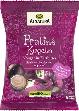 Praliné Kugeln Nougat Zartbitter