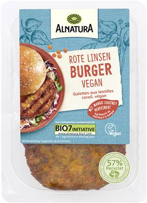 Rote-Linsen-Burger vegan (gekühlt)
