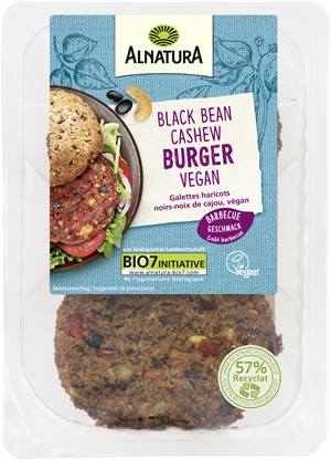 Black-Bean-Cashew-Burger vegan (gekühlt)
