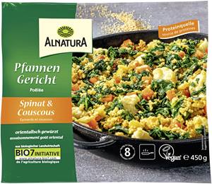 Pfannengericht Spinat und Couscous (TK)