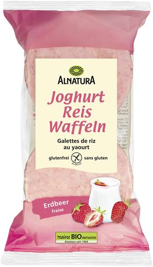 Joghurt-Reiswaffeln Erdbeer