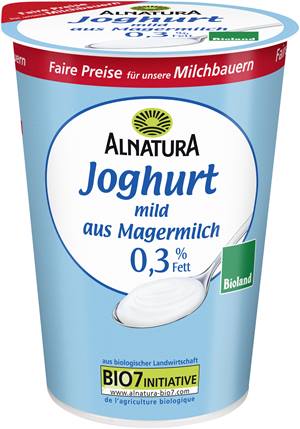 Joghurt mild 0,3 % Fett 