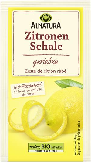 Zitronenschale, gerieben