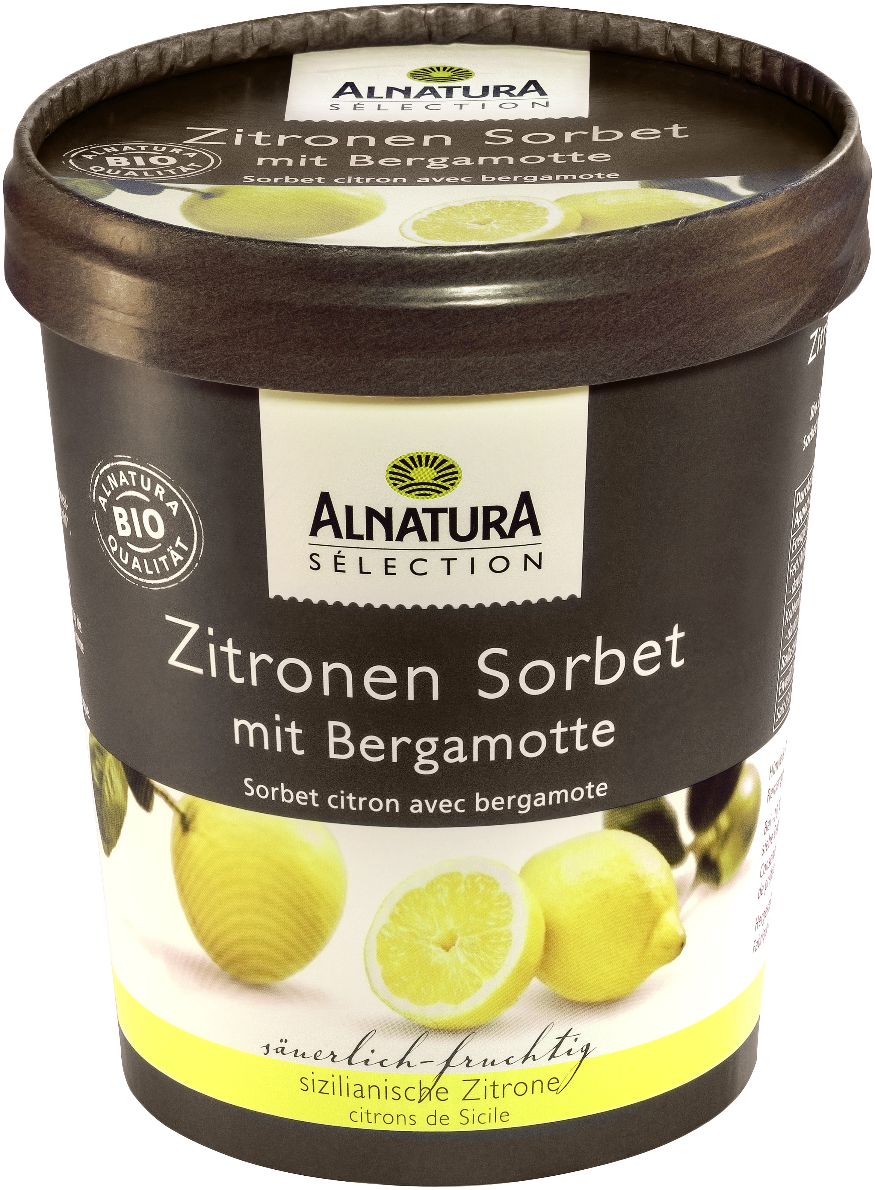 Zitronen-Sorbet (TK) (500 ml) in Bio-Qualität von Alnatura Sélection