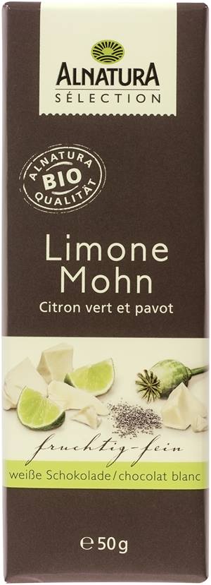Weiße Schokolade Limone-Mohn