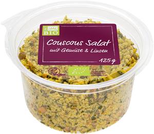 Couscous-Salat mit Linsen und Gemüse
