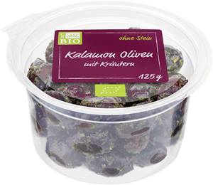 Kalamon-Oliven mit Kräutern, ohne Stein