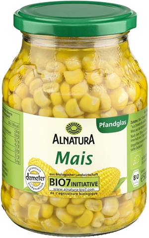 Mais im Pfandglas