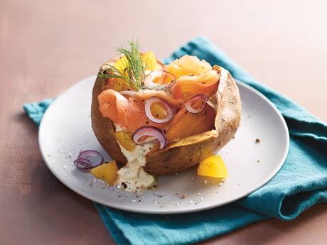 Forelle mit Melonensalsa