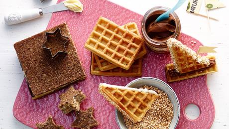 Dinkelwaffel-Segelschiffe