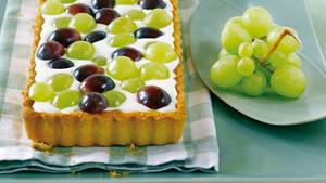 Weintrauben-Tarte mit Prosecco-Creme