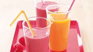 Karotten-Orangensaft mit Zitrone