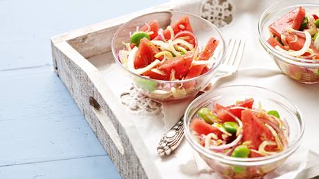 Sommersalat mit Wassermelone