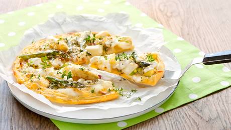 Spargeltarte mit Ziegenkäse