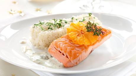 Lachs in Orangensauce