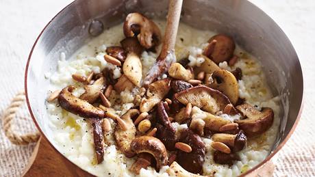 Getrüffeltes Risotto mit gebratenen Pilzen