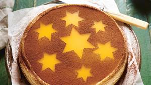 Spekulatius-Cheesecake mit Orangengelee