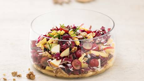 Käsesalat mit Trauben