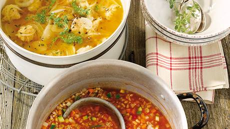 Brotsuppe mit Pesto