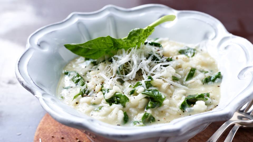 Cremiges Spinat-Risotto