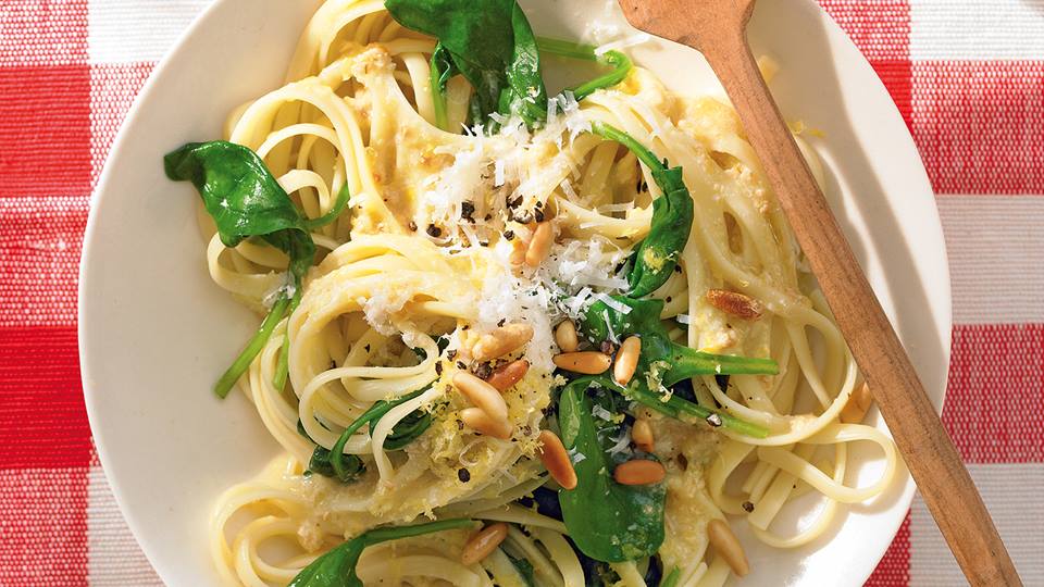 Linguine mit Zitronenpesto