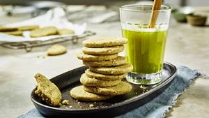 Matcha-Pistazien-Plätzchen