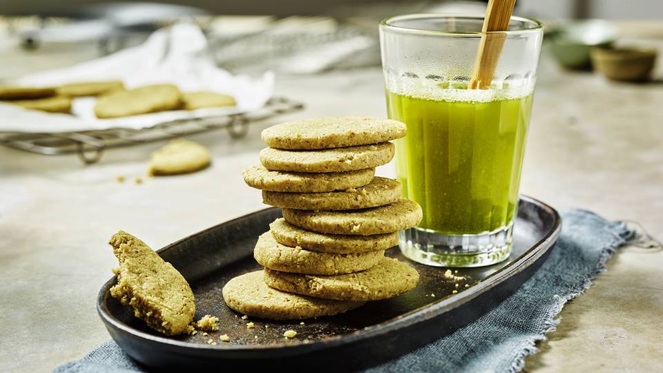 Matcha-Pistazien-Plätzchen