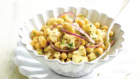 Kichererbsensalat mit Blumenkohl