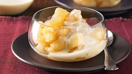 Apfelkompott mit Vanillesoße