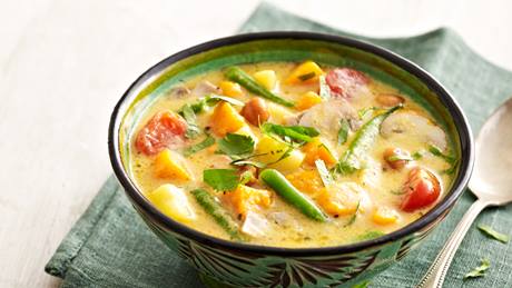 Grünes Curry mit Kürbis