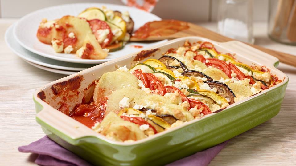 Knödel-Gemüselasagne