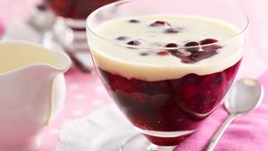 Rote Grütze mit Vanillesoße
