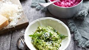 Graupen-Risotto Rot-Grün