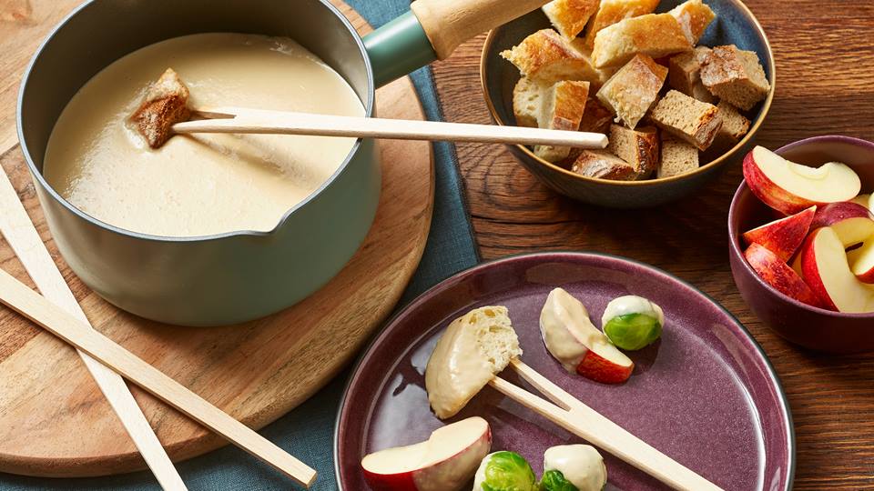 Vegane Käsefonduealternative aus Cashewmus