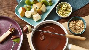 Veganes Schokofondue mit Haselnuss