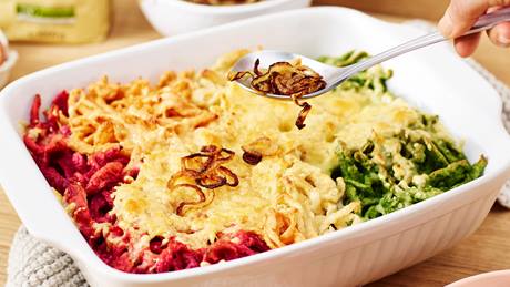 Spinatspätzle mit Röstzwiebeln