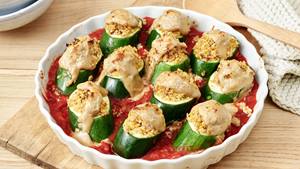 Überbackene Bulgur-Zucchini-Ringe