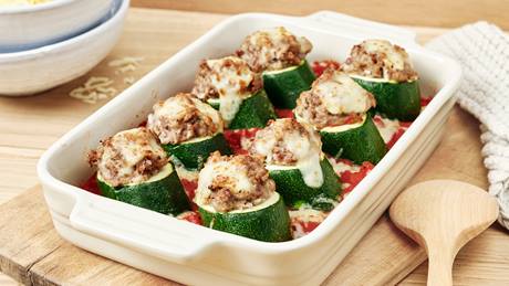 Überbackene Hackfleisch-Zucchini-Ringe