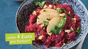 Rotes Bulgur-Risotto mit Petersilien-Pesto