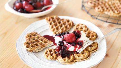 Beerenwaffeln mit Skyr