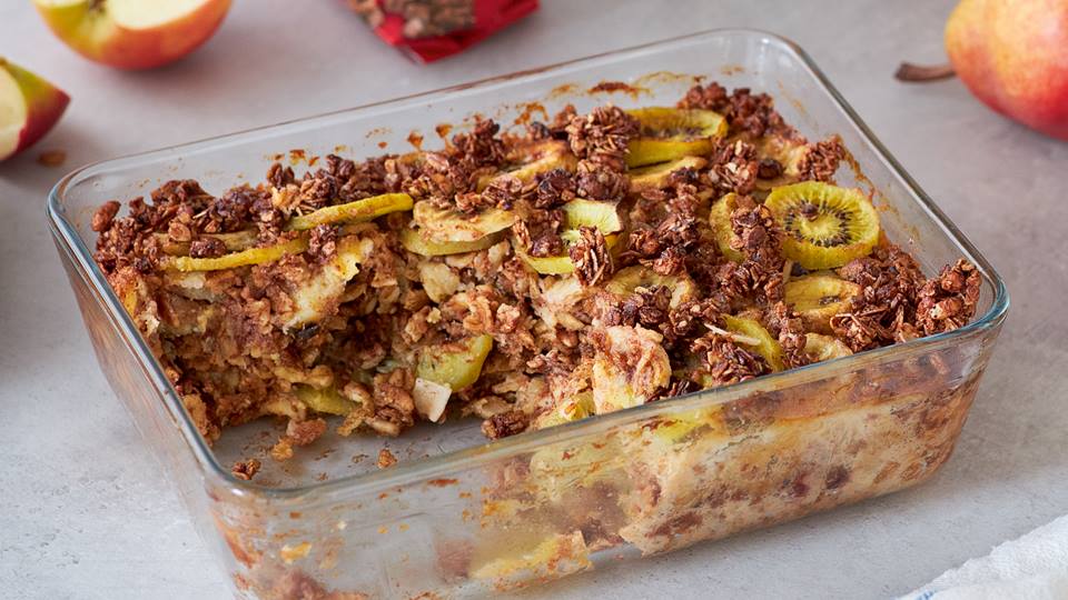 Frühstücksauflauf aus Müsliresten