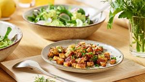 Balsamico-Grillkäse-Würfel (Salat-Topping)
