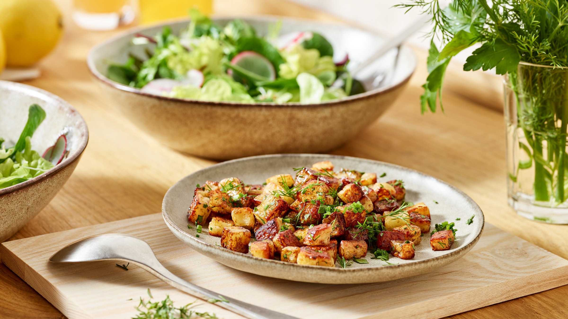 Balsamico-Grillkäse-Würfel (Salat-Topping) Rezept selbst machen | Alnatura