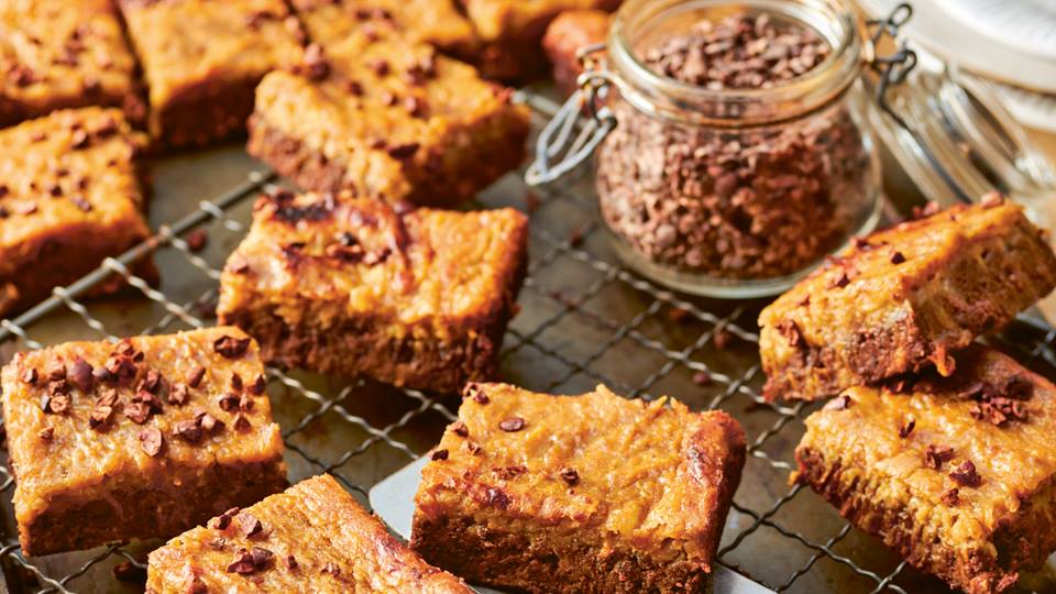 Saftige Karotten-Süßkartoffel-Brownies