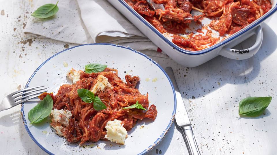 One-Pot-Pasta aus dem Ofen