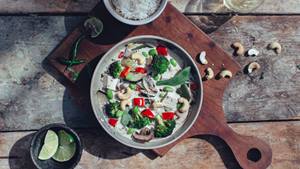 Grünes Thai-Curry mit Tofu
