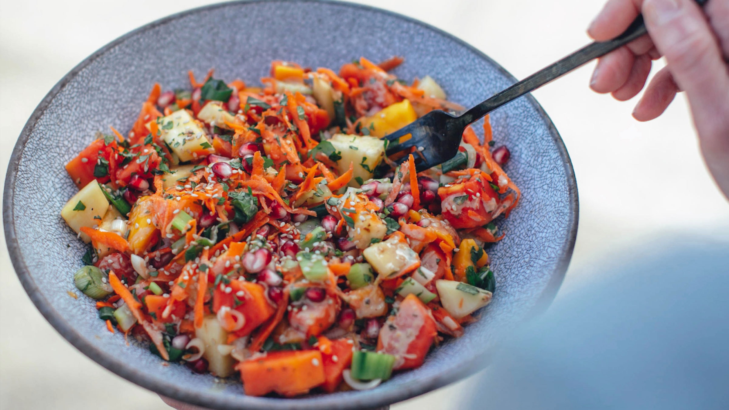 Mango-Papaya-Salat mit Erdnuss-Limetten-Dressing Rezept selbst machen ...