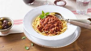 Spaghetti Bolognese mit veganem Hack