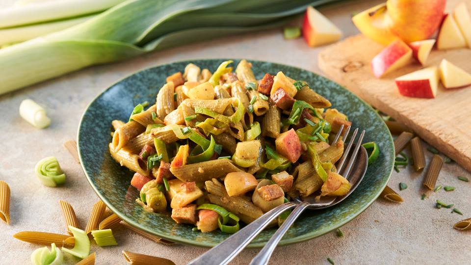 Deftige Apfel-Lauch-Penne
